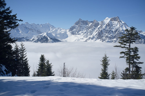 winter mountains alps snowshoe switzerland hike alpine uri eggbergen