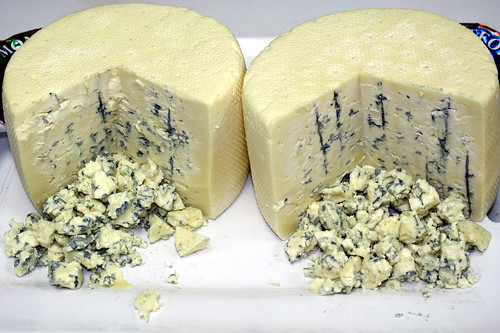 The Wisconsin Farmers Union Specialty Cheese Company produces this award winning Montforte Blue Cheese. USDA photo.