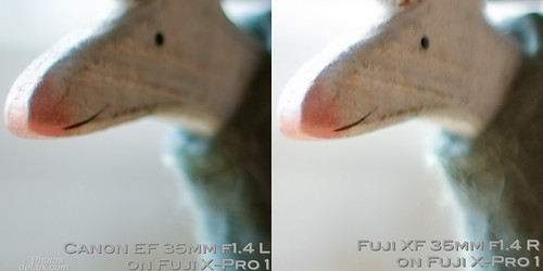 Fuji XF 35mm vs Canon EF 35mm f1.4 No.1