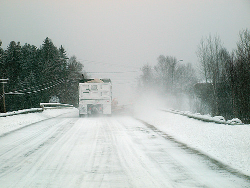 road winter canada truck nb 100views snowing slippery snowplow nerepis ©allrightsreserved nbphoto