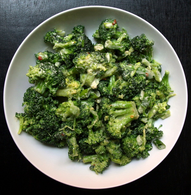 Broccoli + Tahini-Miso Dressing