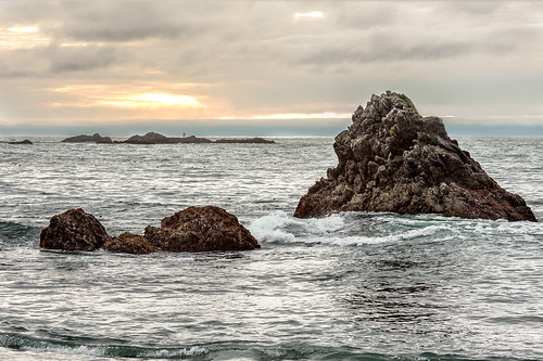 ocean california sunset beach coast rocks pacific cloudy mendocino littleriver vandamme