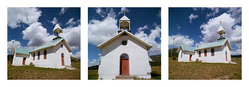 film bronica sqa portra portra160 church sanluisvalley colorado 6x6 tryptich