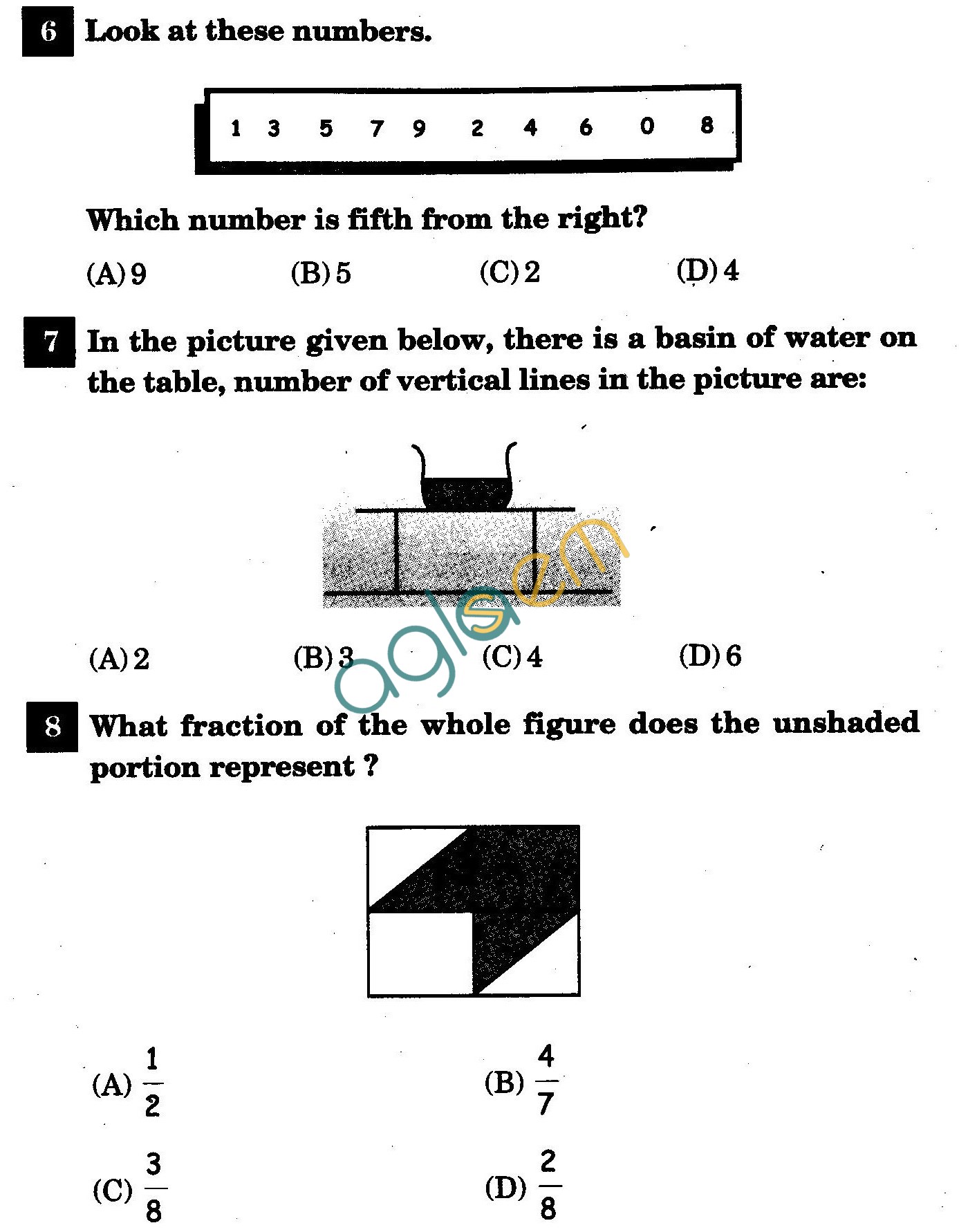 NSTSE 2011 Class III Question Paper with Answers - Mathematics