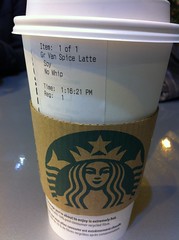 One of the Starbucks in Calgary uses a high-tech cup marking system.