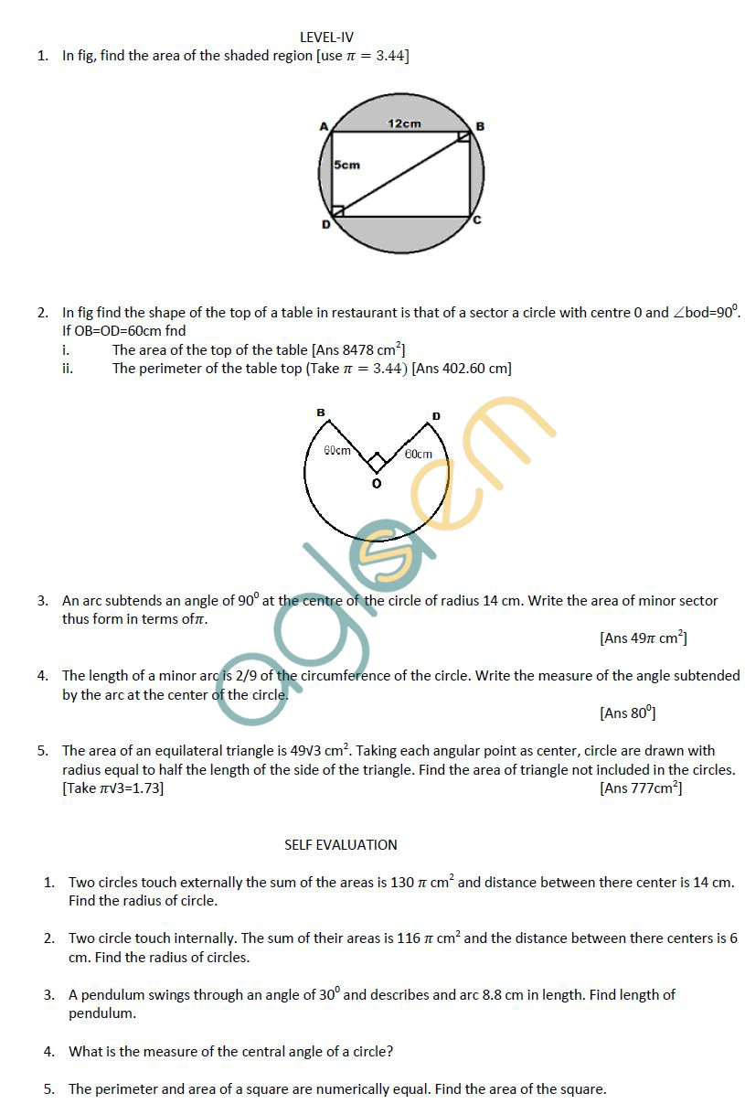 CBSE Class X: Maths - Circle