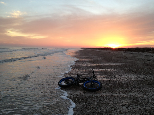 sunset beach bike salsa beargrease highislandbeach iphone4s
