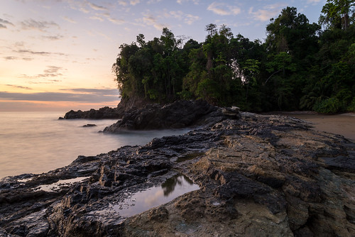 ocean sunset color beach nature digital landscape nikon costarica rocks honeymoon jungle d600 uvita playauvita