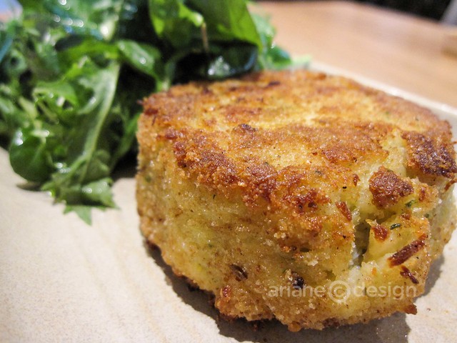 Brunch at forage/Dungeness crab cake