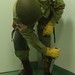 In WWII Paratrooper Combat Uniforms with M1 Helmet,10