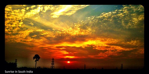 sky sun india nature colors sunrise madurai iphone 2013 orutattu