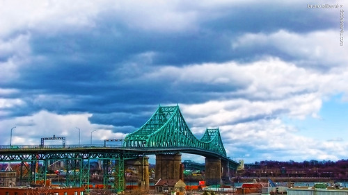 city bridge metal clouds photoshop montreal hdr springtime jacquescartierbridge 2013 brunolaliberté