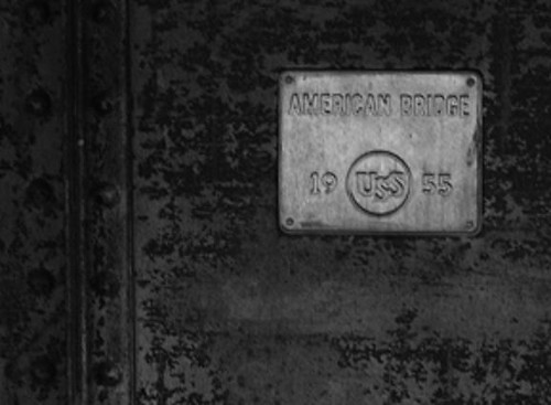county railroad bridge blackandwhite bw white black 1955 monochrome train underpass blackwhite san texas pacific shepherd steel union over pass railway american girder jacinto uprr riveted pontist