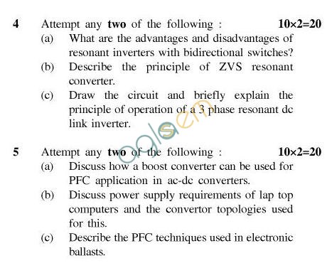 UPTU B.Tech Question Papers - EE-032-Switch Mode & Resonant Converters