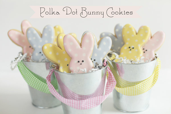 polka dot bunny cookies