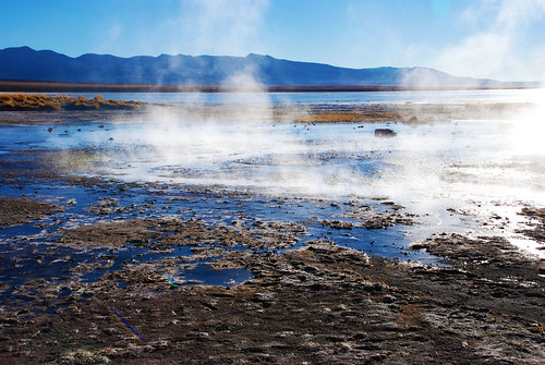hotsprings south west bolivia bolivie sud ouest ice steam lake mountain montagne lac glace polques agua caliente