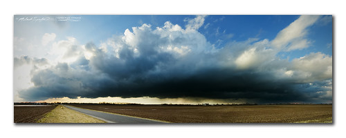 road blue winter sky panorama snow storm black water rain weather clouds canon dark landscape geotagged illinois horizon cell explore puffy outflow virga downdraft 60d