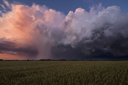 sunset storm weather chase kansas thunderstorm climate supercell