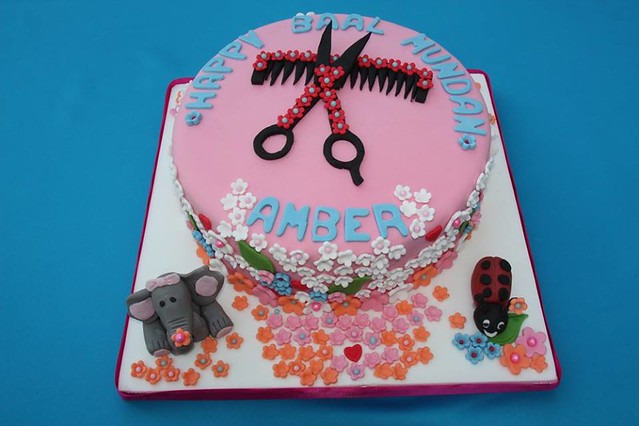 First Hair Cut Cake by Shushma Leidig of SK Cakes