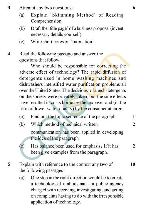UPTU B.Tech Question Papers - HU-202 - Professional Communication-II