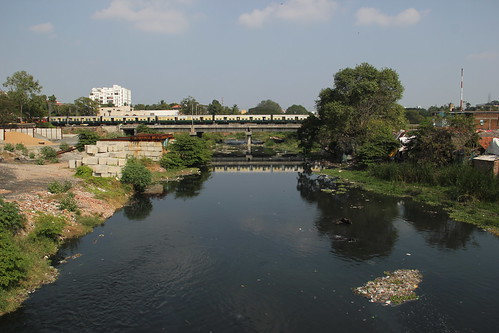 View of the railway track connecting Nungambakkam and Chetpet in the background