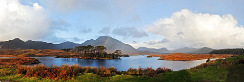 ireland lake rainbow lough connemara amature derryclare