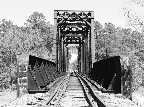county railroad bon blackandwhite bw white black monochrome parish train river blackwhite louisiana texas railway rr swing drawbridge through sabine newton movable beauregard truss wier atsf pontist