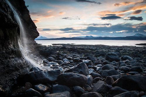 uk seascape sunrise dawn scotland waterfall highlands laide alltnadorieleithe