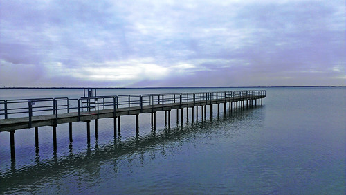 park wood lake fish water pier spring fishing dock waterfront cloudy michigan dreary calm boardwalk plank lakestclair newbaltimore