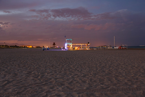 sunset sea party sky beach valencia night clouds strand lights spain sand 550d canetdenberenguer