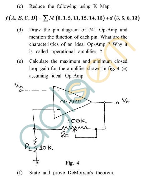 UPTU B.Tech Question Papers -TEC-101/TEC-201- Special Carryover Examination, 2006-2007 Electrical Engineering