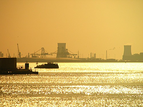 city sky clouds sunrise river golden dock sunny kingston shade hull barge humber saltend file8