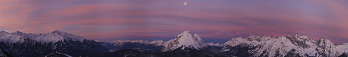 winter moon sunrise seefeld rosshütte
