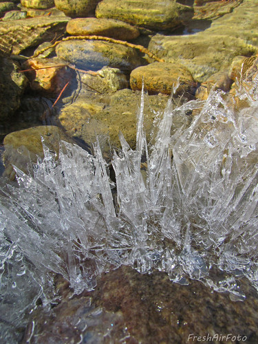 mountain ice nature water creek rocks stream crystals unique sharp