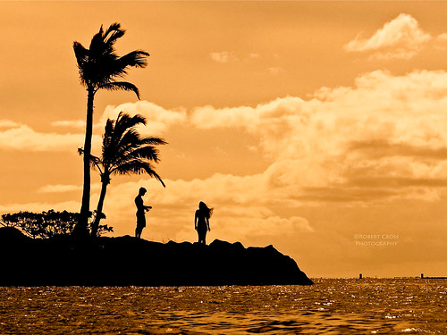 boy love beach water girl silhouette clouds hawaii warm waves oahu valentine palmtrees honolulu omd kahala 1250mmf3563mzuiko