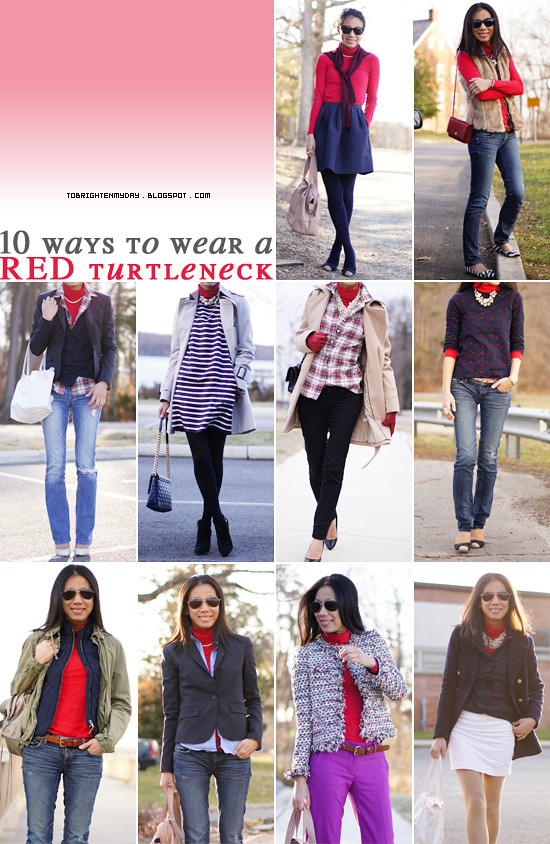 10 Ways to Wear a Red Turtleneck - TBMD