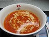©Tomaten-Reis-Suppe mit Mandelmus-Dip
