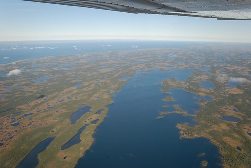 sky lake canada newfoundland view north lac aerial east terre airborne far vue 2012 aérienne neuve