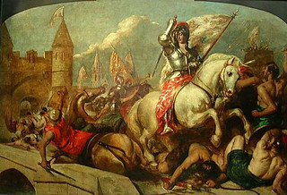 Cuadro de Juana de Arco en la Batalla de Orleans