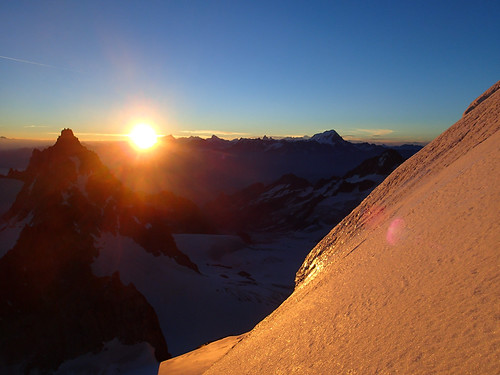 aiguilleduchardonnet alpenglow alps chamonix climbing forbesarête france mountaineering scenery sunrise