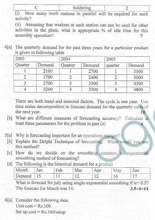 DTU: Question Papers 2012 - 6 Semester - End Sem - AE-313