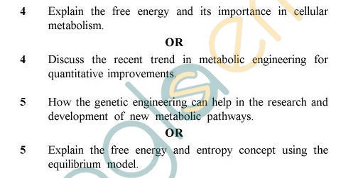 UPTU B.Tech Question Papers - BT-806 - Metabolic Engineering
