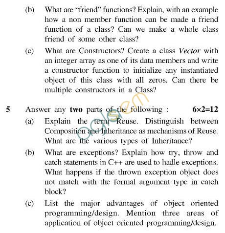 UPTU B.Tech Question Papers - TCS-605-Oriented Systems
