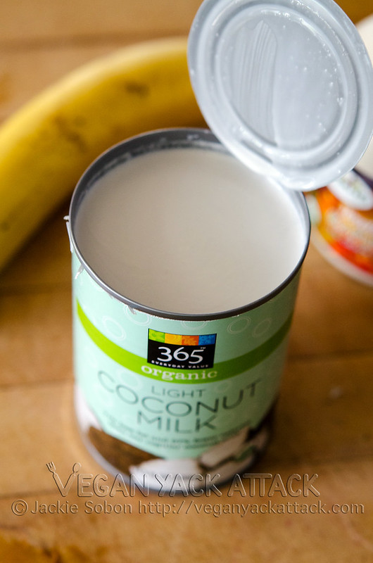 opened can of coconut milk