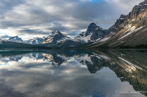 2014 alberta banffnationalpark bowlake canada canadianrockies northamerica sonynex6 clouds lake reflection sunrise travel