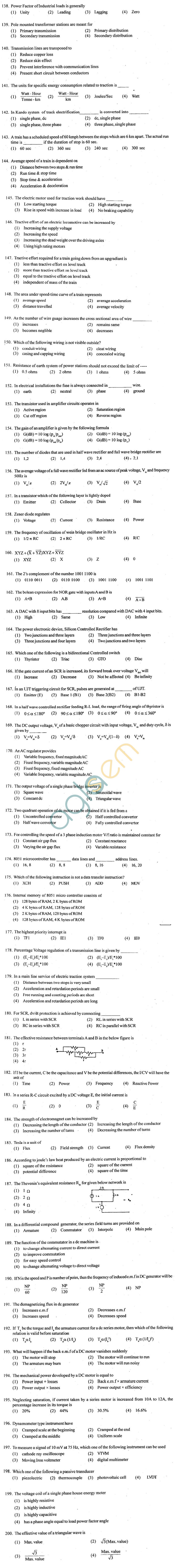 ECET 2012 Question Paper with Answers - Electrical and Electronics Engineering