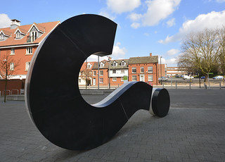 Ipswich, Waterfront, Ipswich Campus, The Big Question Mark Sculpture
