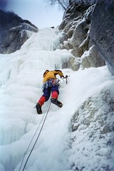 Greg climbing the Cascade du Dard Image