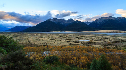 autumn sunset newzealand mountains clouds river landscape scenic overcast wideangle canterbury valley southisland southernalps lightroom arthurspassnationalpark canon1022mm 2013 canon7d