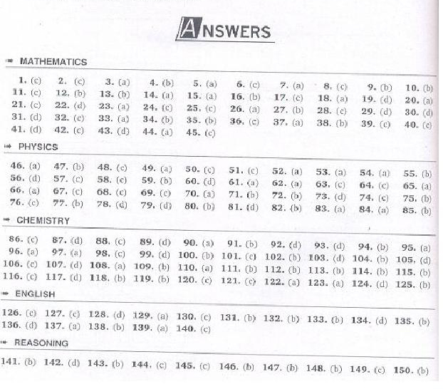 BITSAT 2007 Question Paper with Answers